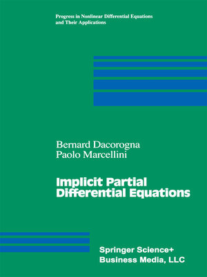 cover image of Implicit Partial Differential Equations